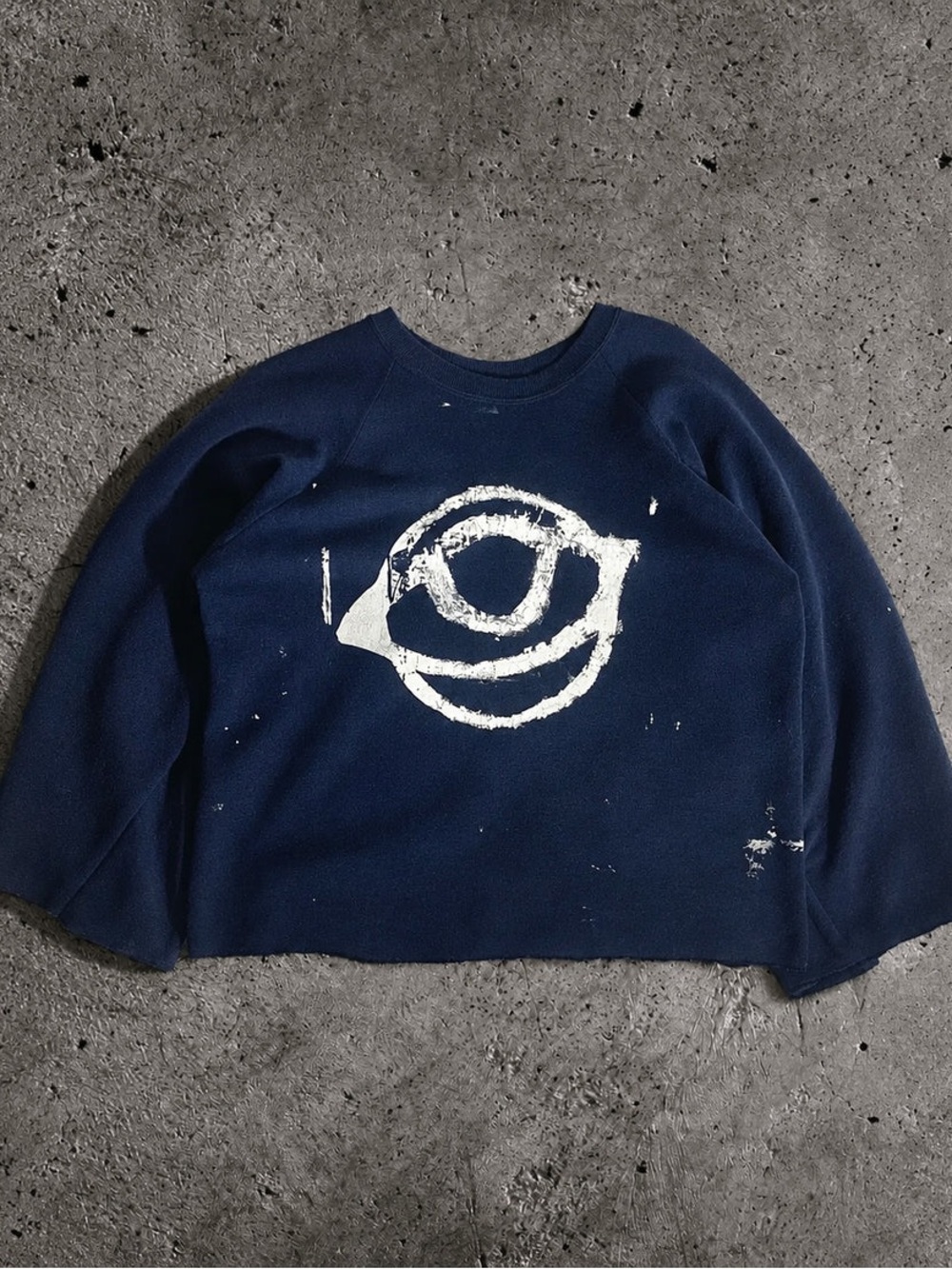 ABO Navy Blue Sweatshirt with White Graphic